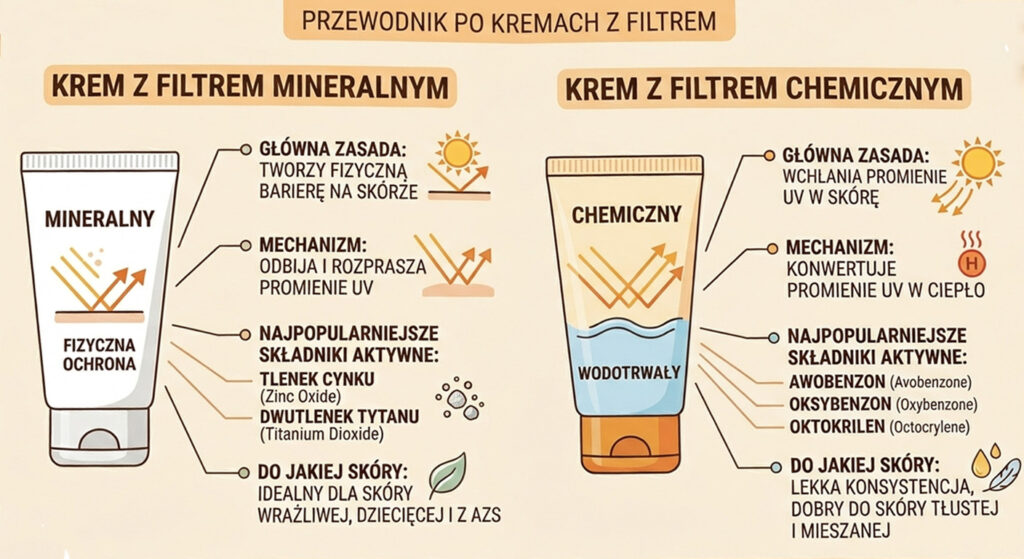 kremy do opalania różnice